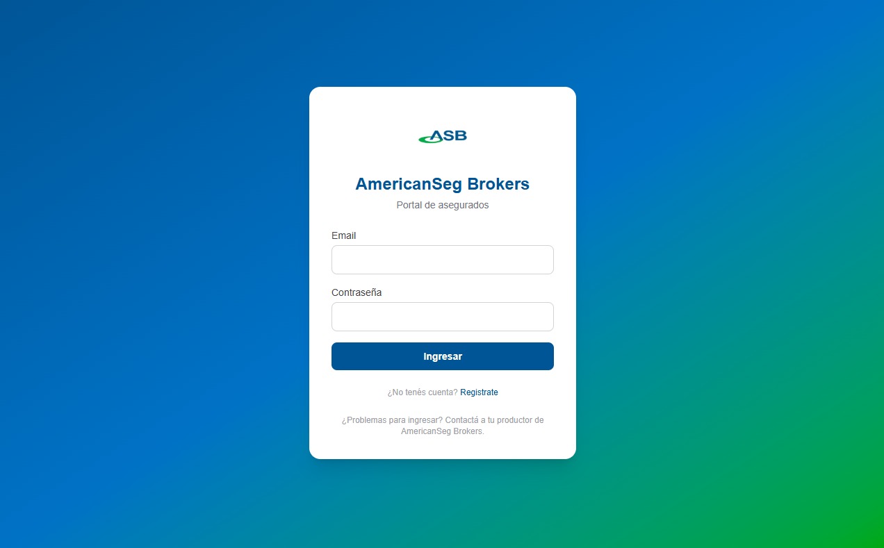 Portal de autogestión - Login